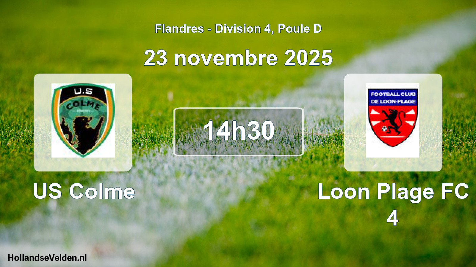 Scheduled Match: US Colme - Loon Plage FC 4 (23 November 2025)