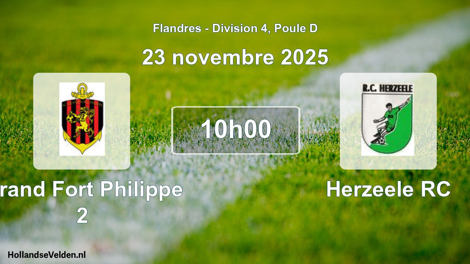 Match programmé: Grand Fort Philippe 2 - Herzeele RC (23 novembre 2025)