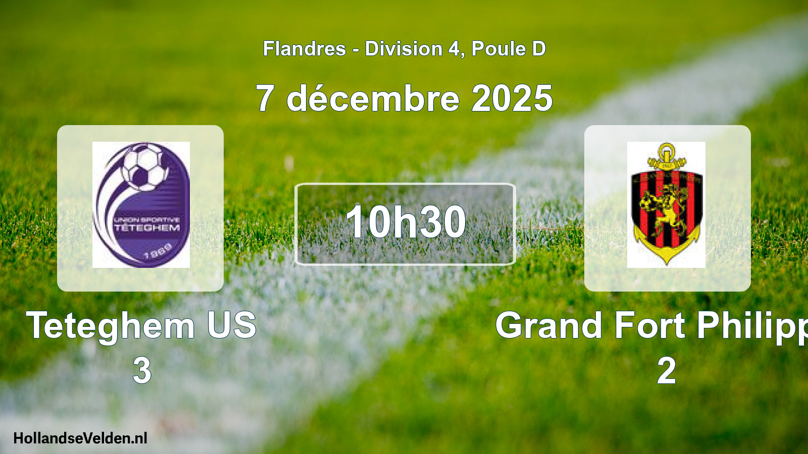 Match programmé: Teteghem US 3 - Grand Fort Philippe 2 (7 décembre 2025)