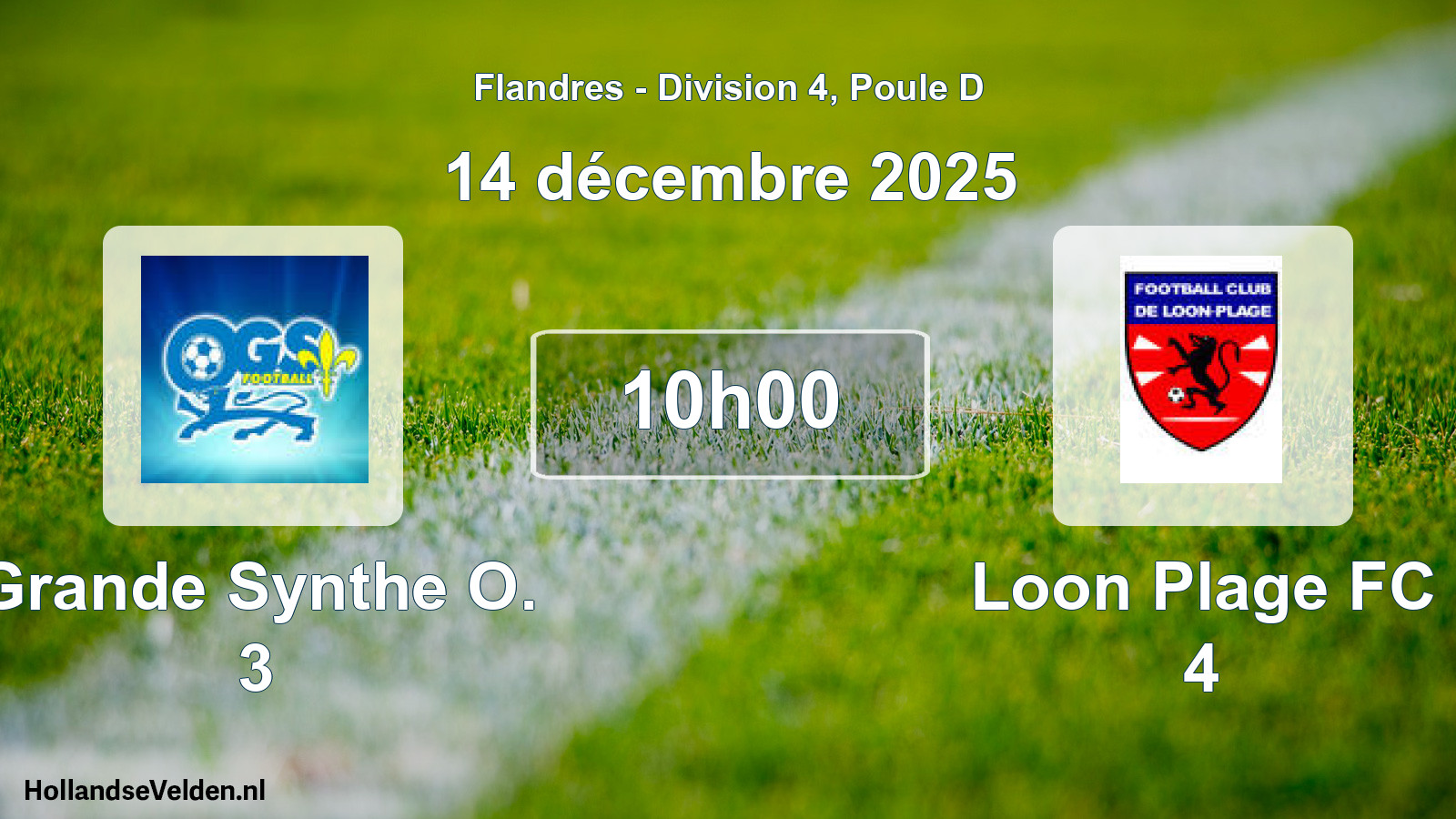 Scheduled Match: Grande Synthe O. 3 - Loon Plage FC 4 (14 December 2025)
