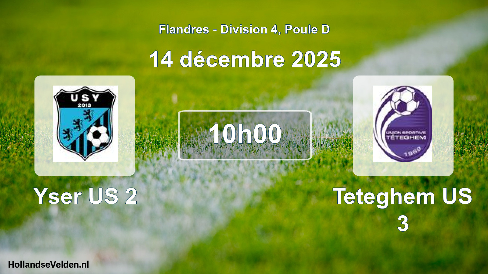 Match programmé: Yser US 2 - Teteghem US 3 (14 décembre 2025)
