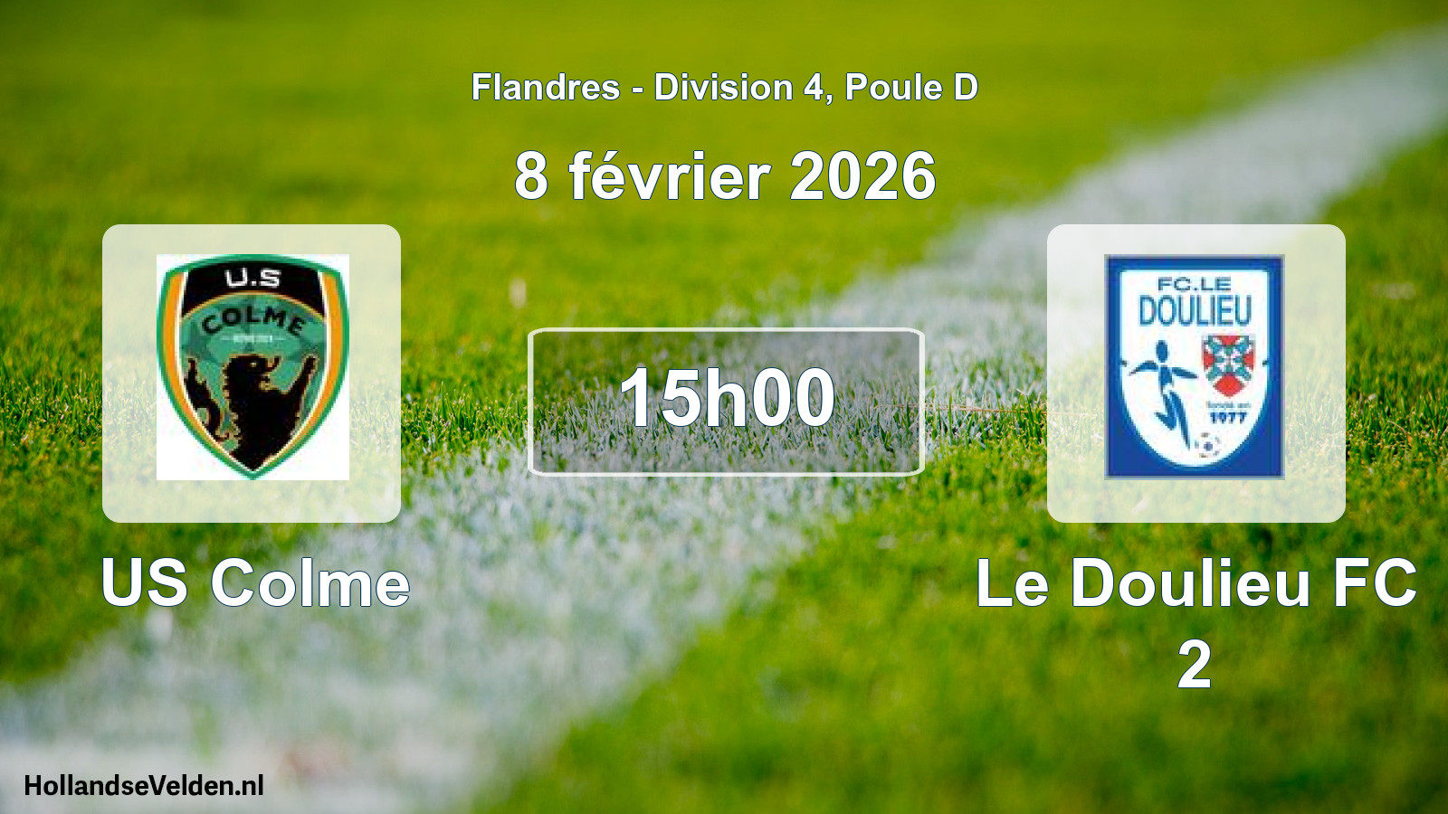 Scheduled Match: US Colme - Le Doulieu FC 2 (8 February 2026)