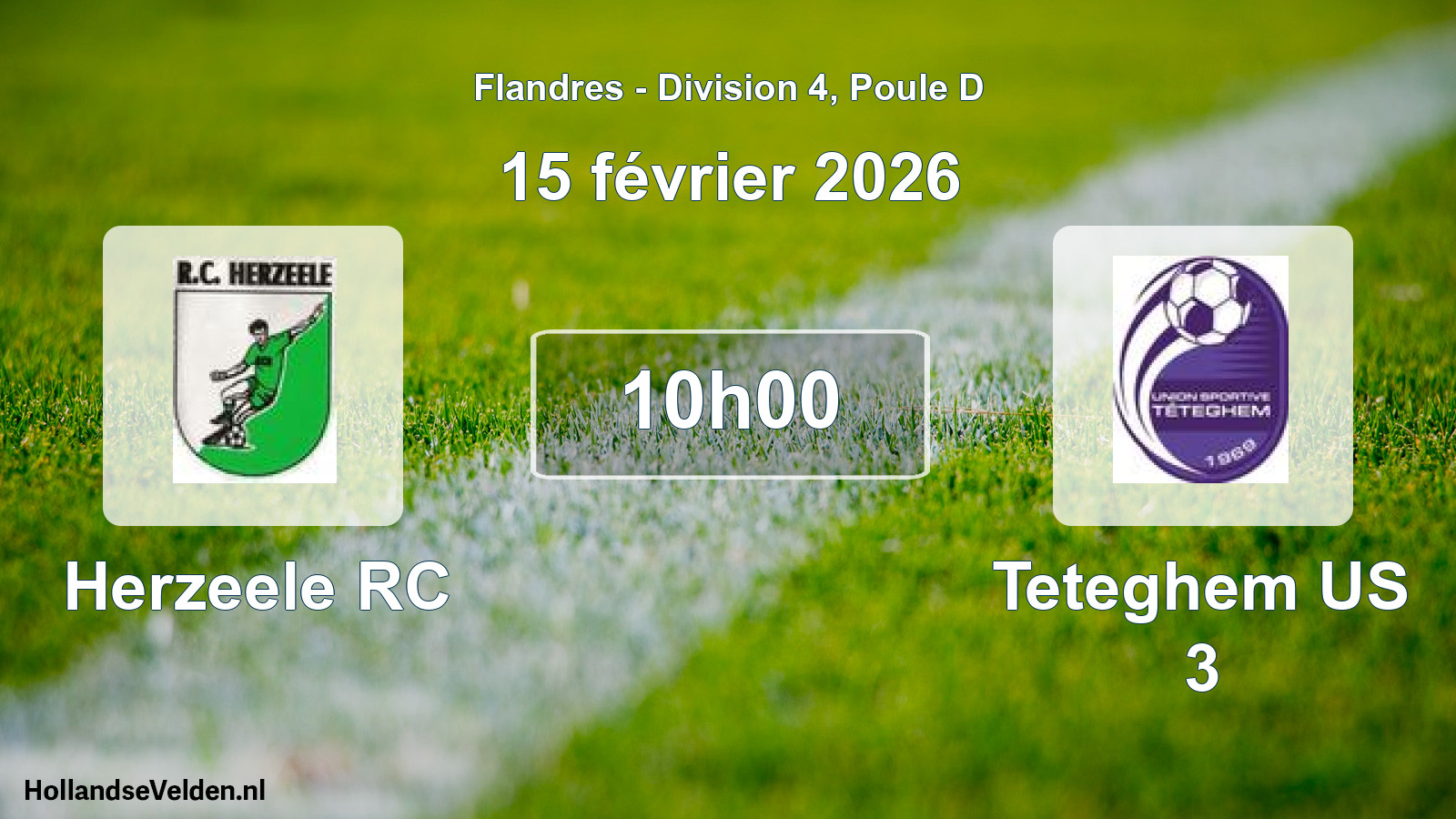 Match programmé: Herzeele RC - Teteghem US 3 (15 février 2026)