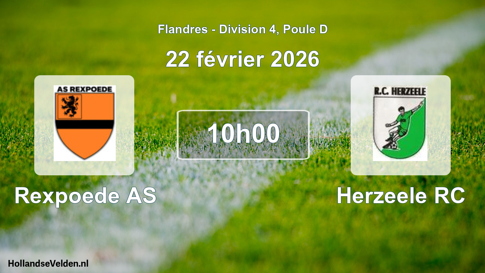 Match programmé: Rexpoede AS - Herzeele RC (22 février 2026)