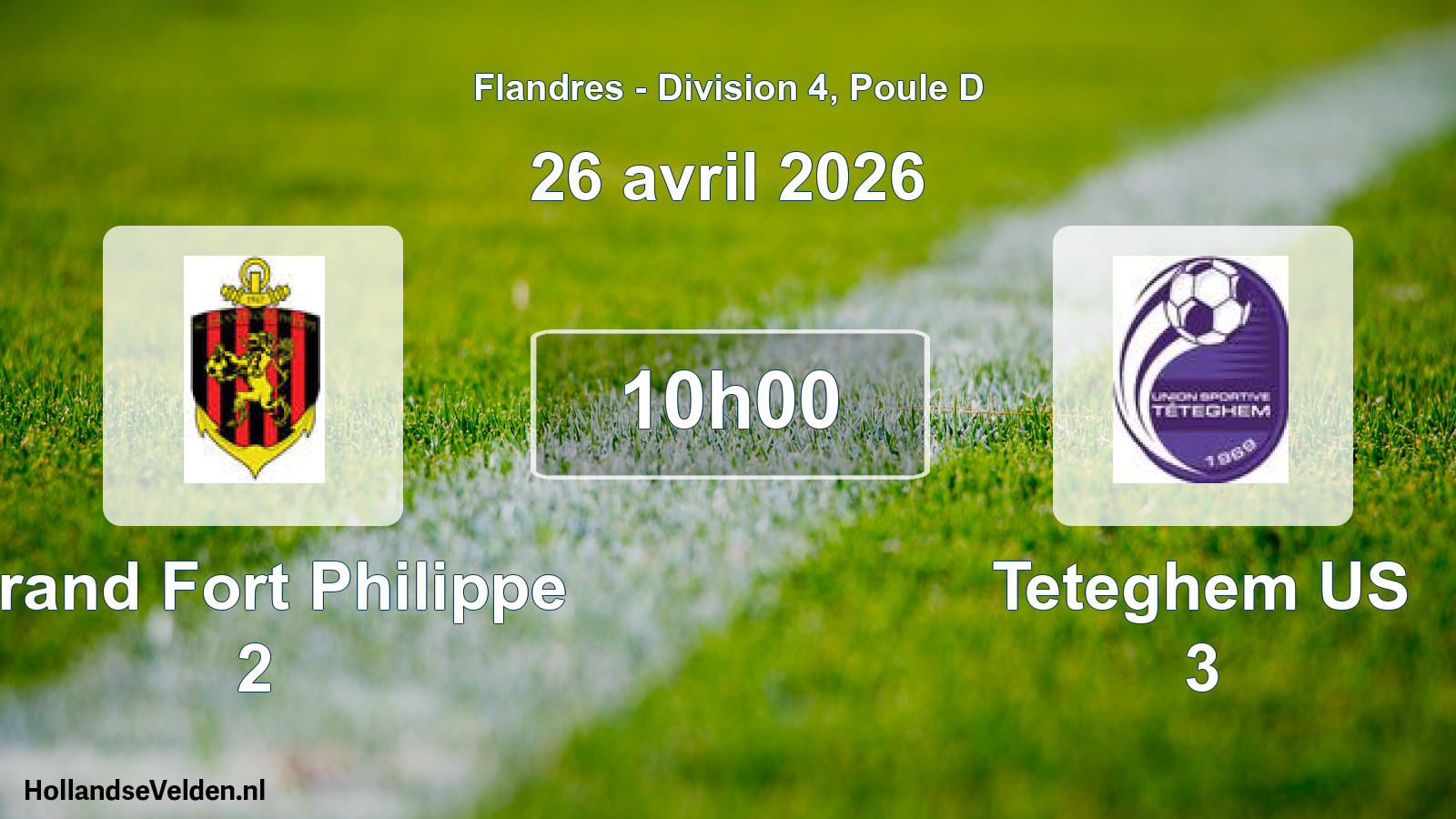 Match programmé: Grand Fort Philippe 2 - Teteghem US 3 (26 avril 2026)
