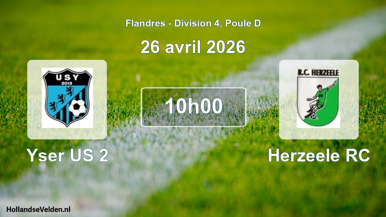 Scheduled Match: Yser US 2 - Herzeele RC (26 April 2026)
