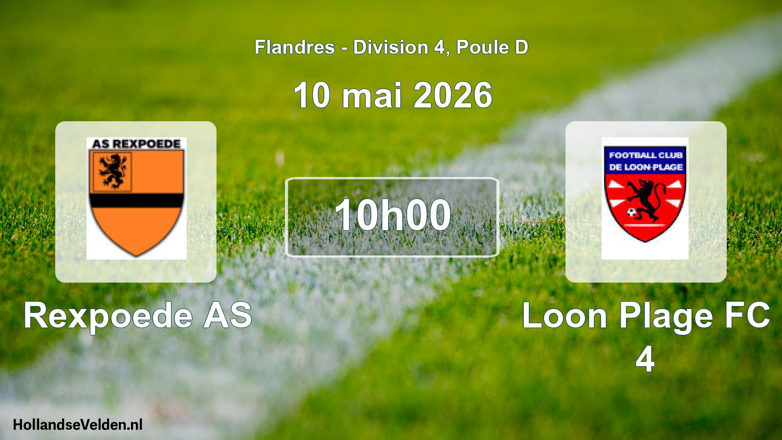 Match programmé: Rexpoede AS - Loon Plage FC 4 (10 mai 2026)
