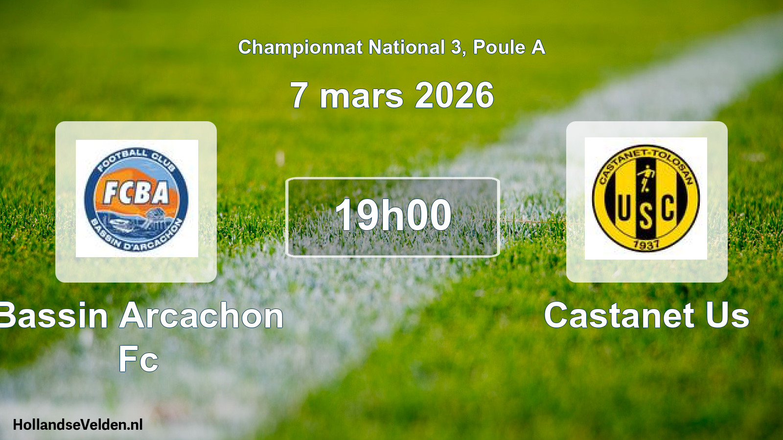Geplande wedstrijd: Bassin Arcachon Fc - Castanet Us (7 mars 2026)
