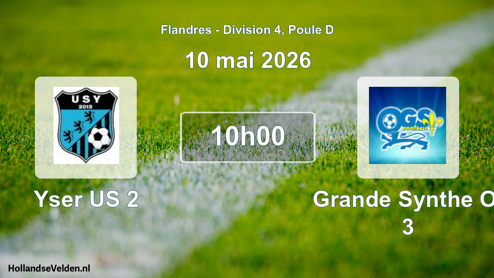 Geplande wedstrijd: Yser US 2 - Grande Synthe O. 3 (10 mei 2026)