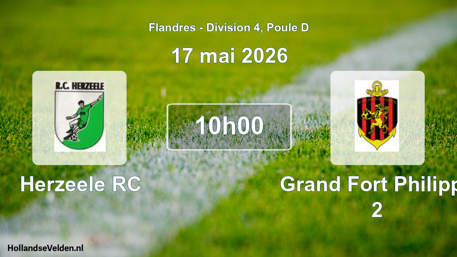 Match programmé: Herzeele RC - Grand Fort Philippe 2 (17 mai 2026)