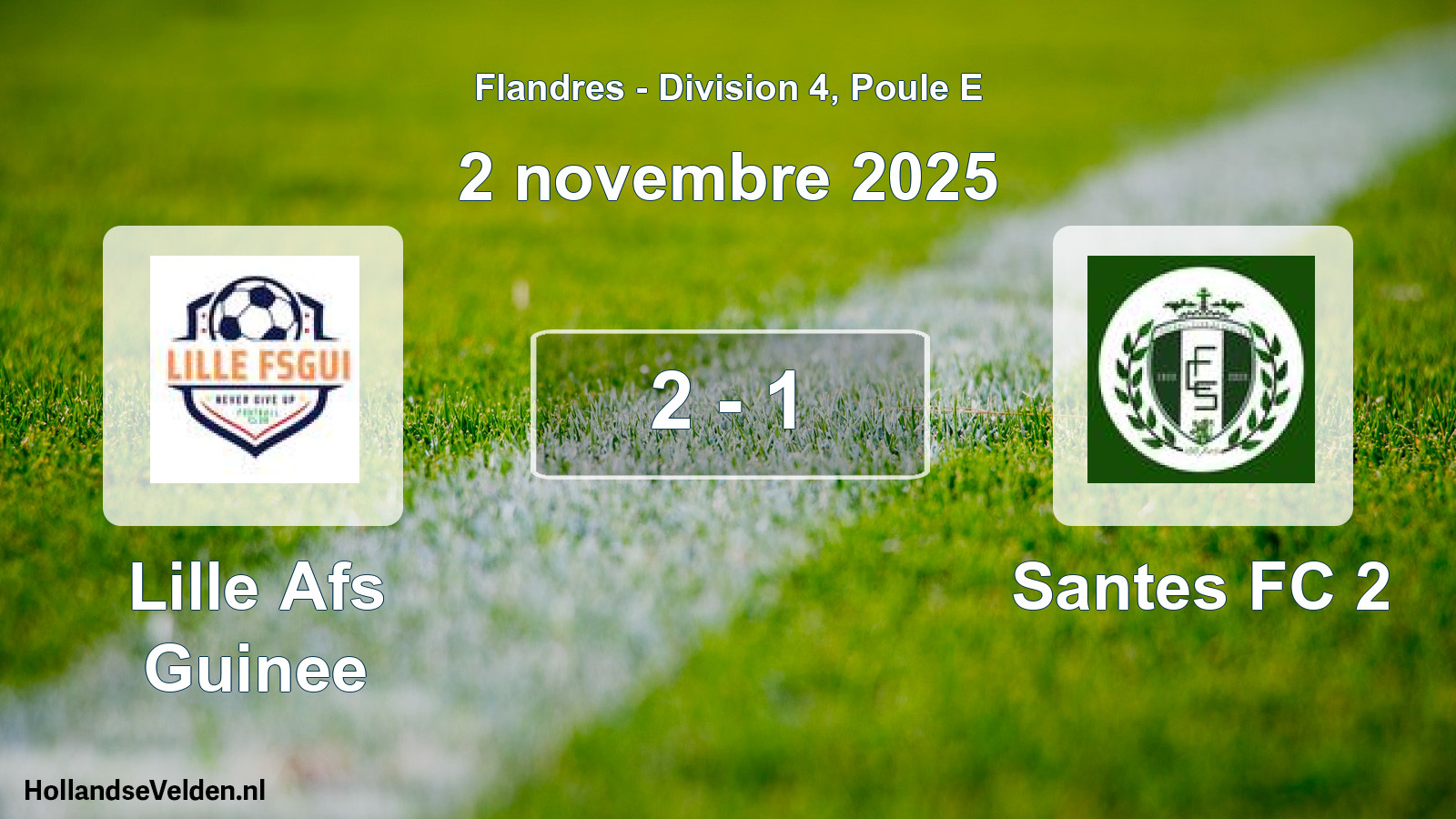 Match joué: Lille Afs Guinee - Santes FC 2 2 - 1 (2 novembre 2025)