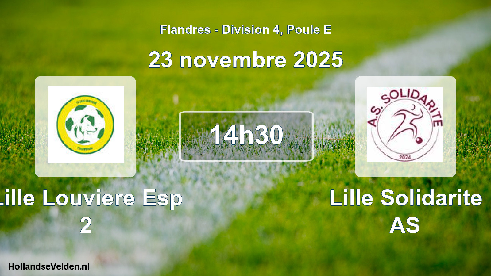 Geplande wedstrijd: Lille Louviere Esp 2 - Lille Solidarite AS (23 november 2025)