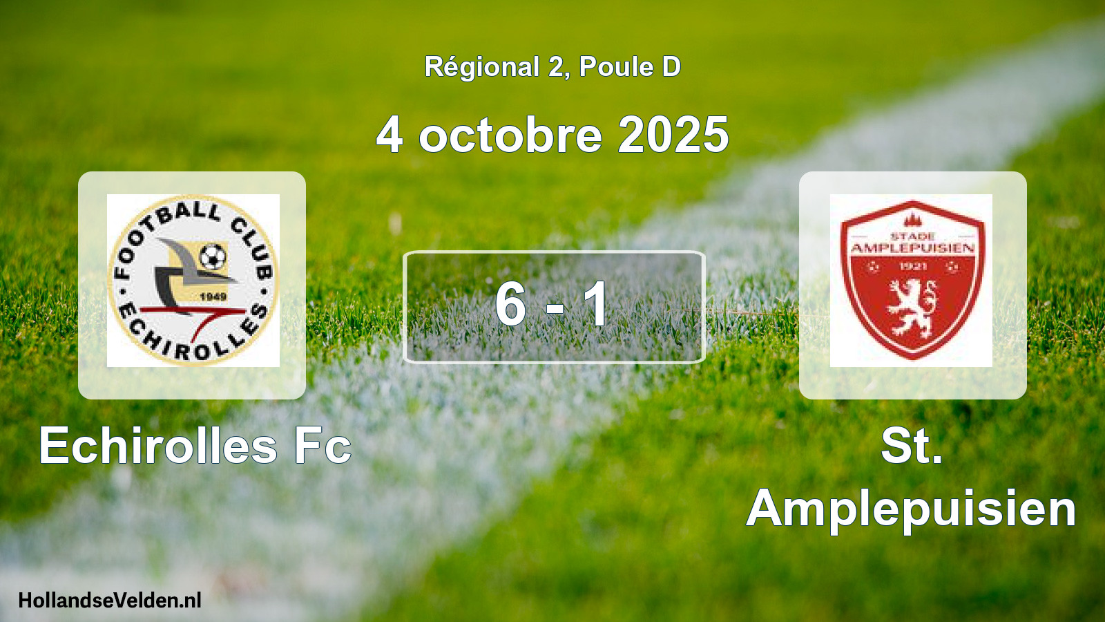 Gespeelde wedstrijd: Echirolles Fc - St. Amplepuisien 6 - 1 (4 oktober 2025)