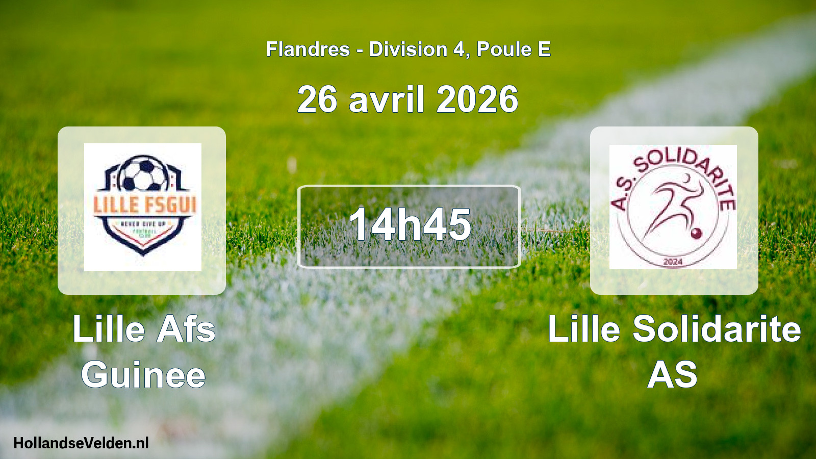 Scheduled Match: Lille Afs Guinee - Lille Solidarite AS (26 April 2026)
