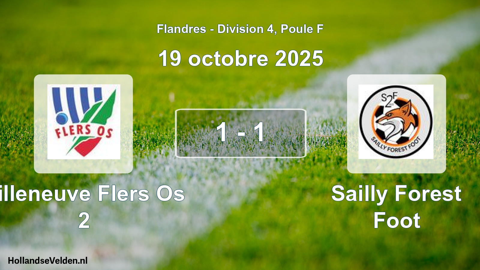 Gespeelde wedstrijd: Villeneuve Flers Os 2 - Sailly Forest Foot 1 - 1 (19 oktober 2025)