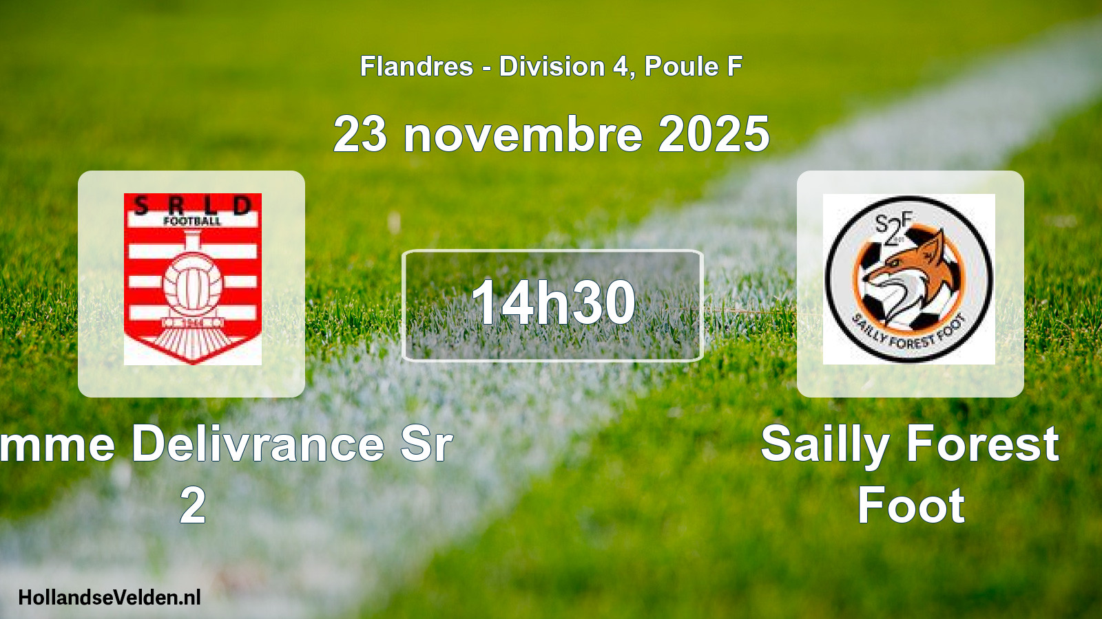 Scheduled Match: Lomme Delivrance Sr 2 - Sailly Forest Foot (23 November 2025)
