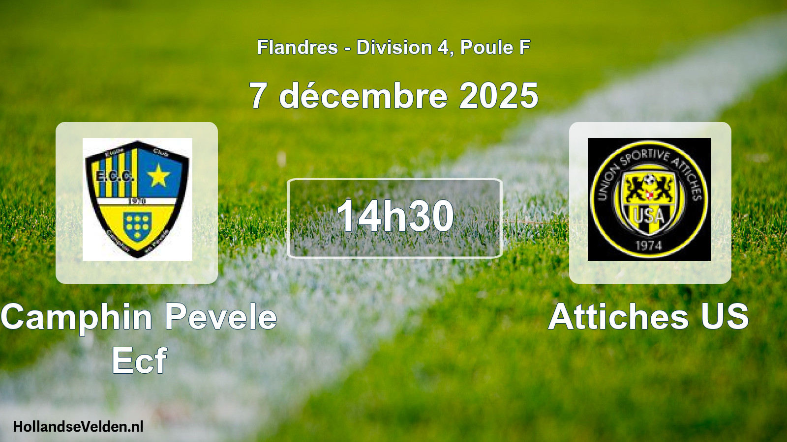 Scheduled Match: Camphin Pevele Ecf - Attiches US (7 December 2025)