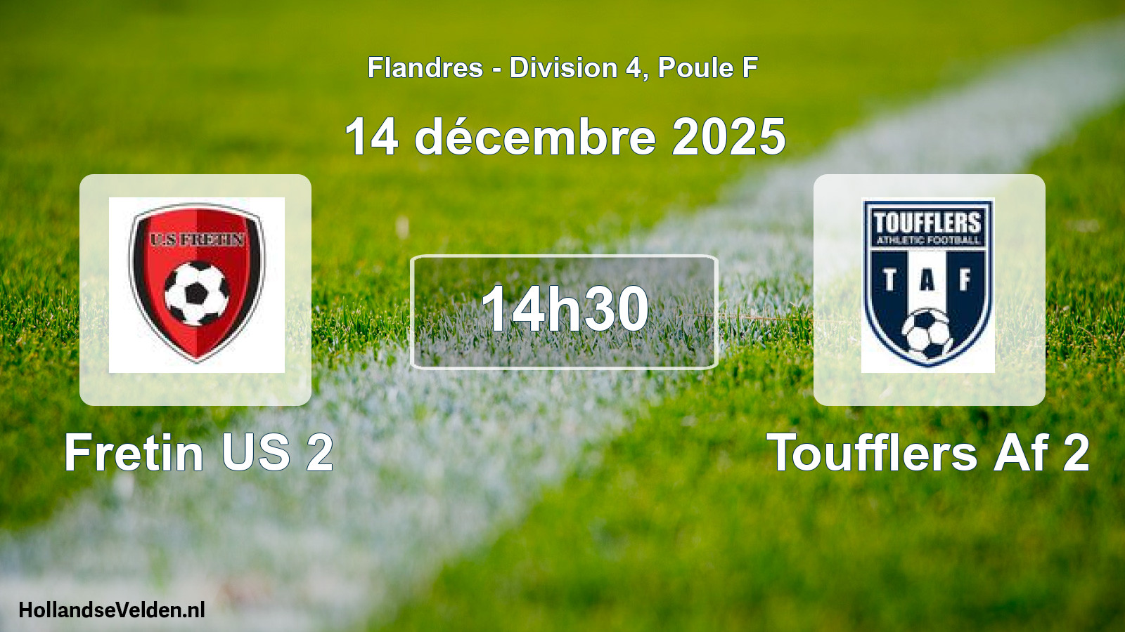 Match programmé: Fretin US 2 - Toufflers Af 2 (14 décembre 2025)
