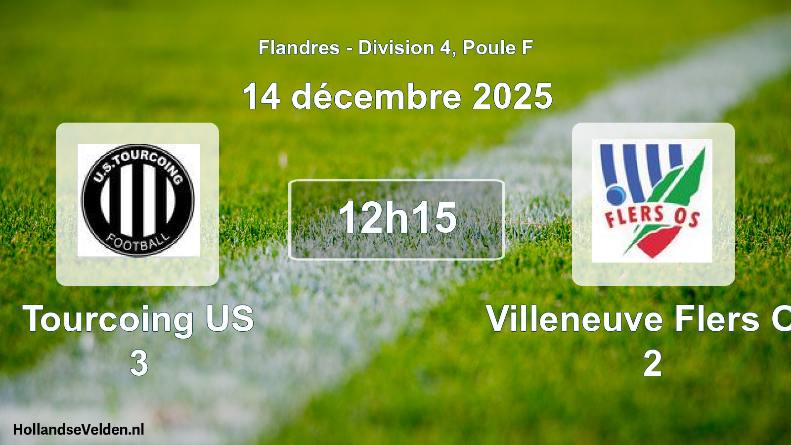 Geplande wedstrijd: Tourcoing US 3 - Villeneuve Flers Os 2 (14 december 2025)