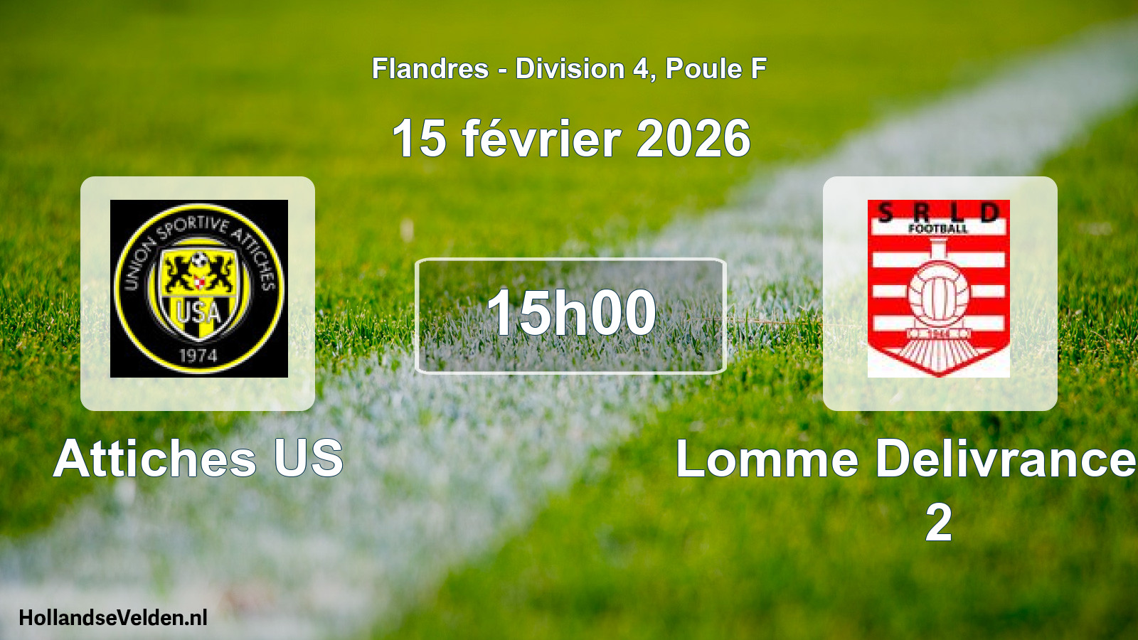 Match programmé: Attiches US - Lomme Delivrance Sr 2 (15 février 2026)