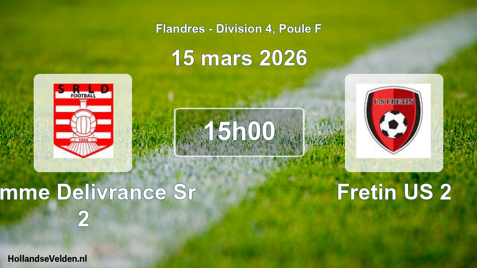 Match programmé: Lomme Delivrance Sr 2 - Fretin US 2 (15 mars 2026)