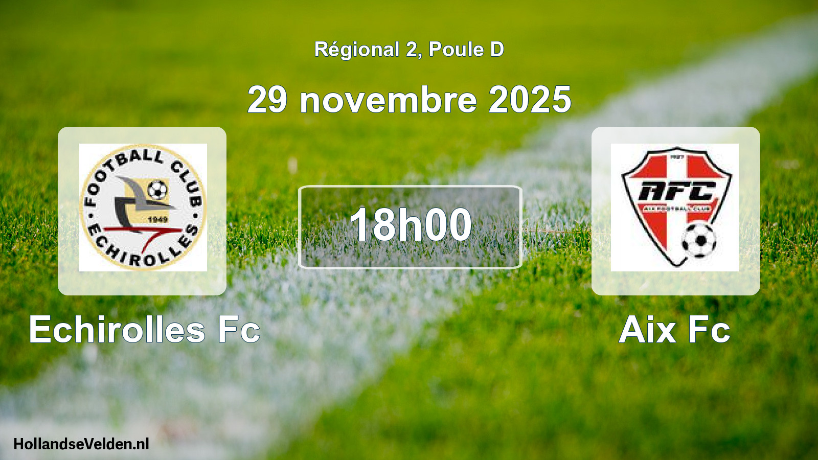 Geplande wedstrijd: Echirolles Fc - Aix Fc (29 novembre 2025)
