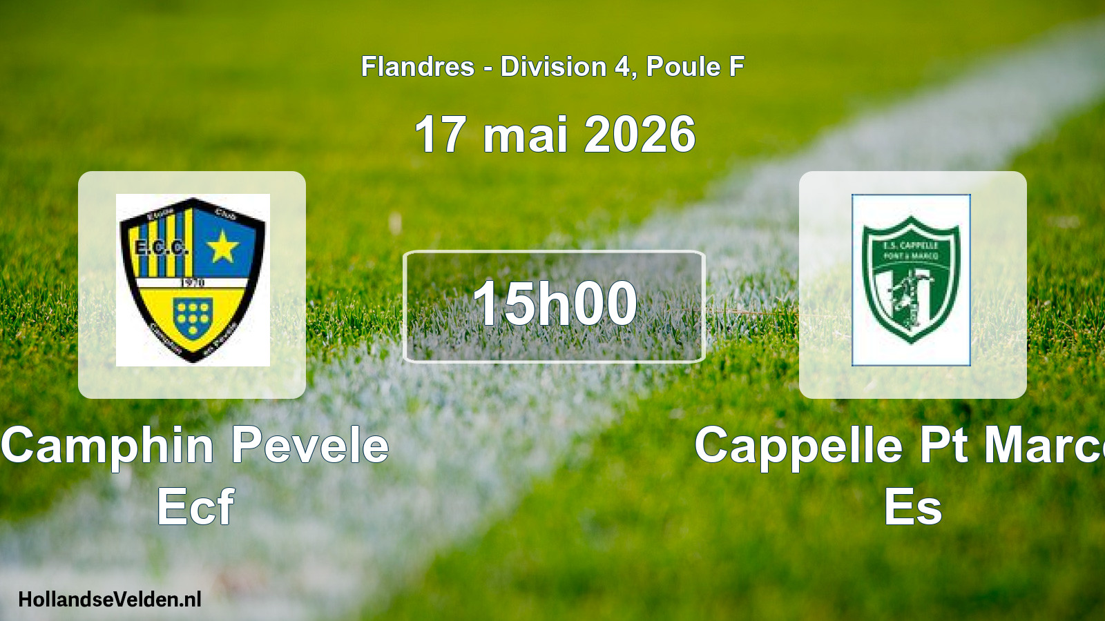 Scheduled Match: Camphin Pevele Ecf - Cappelle Pt Marcq Es (17 May 2026)