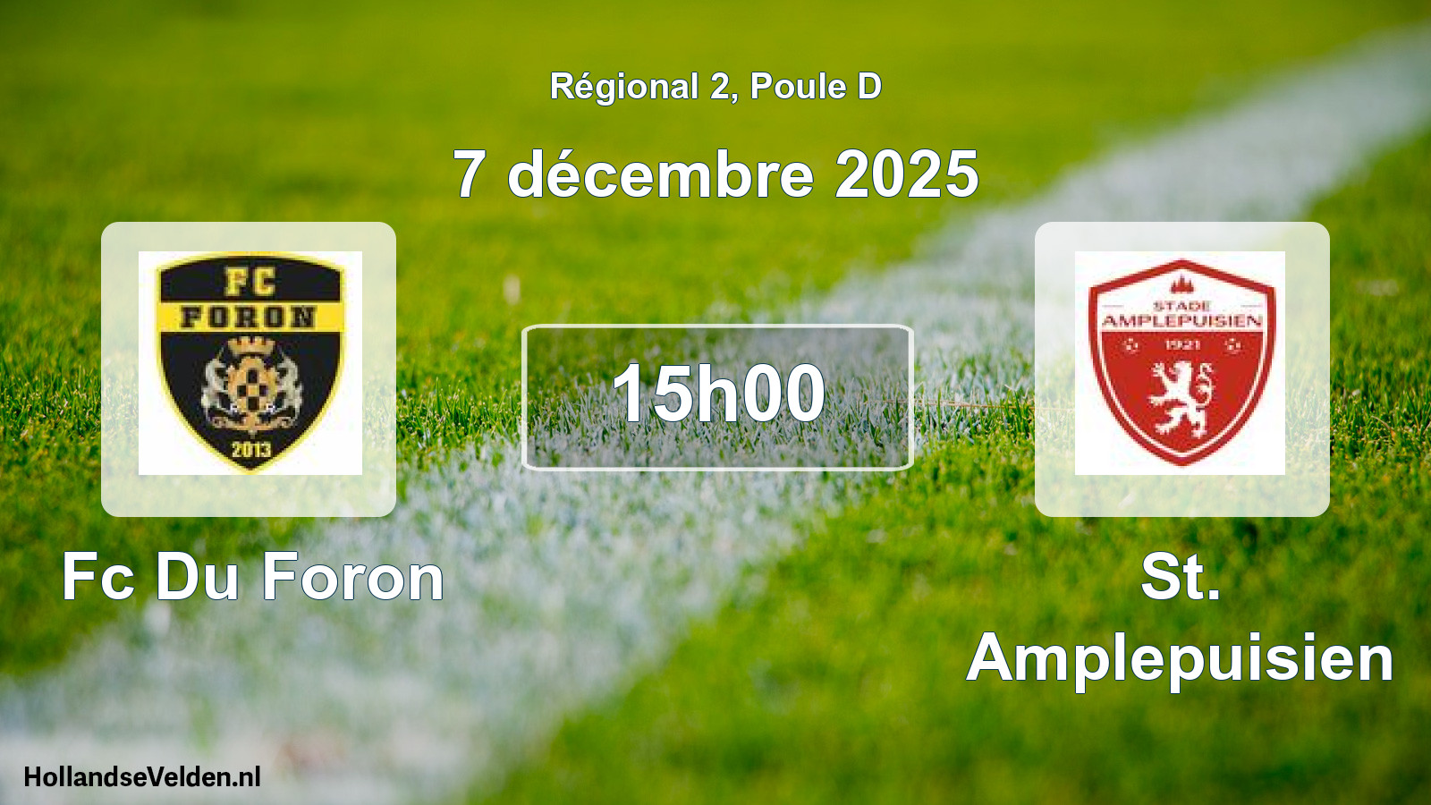Scheduled Match: Fc Du Foron - St. Amplepuisien (7 December 2025)