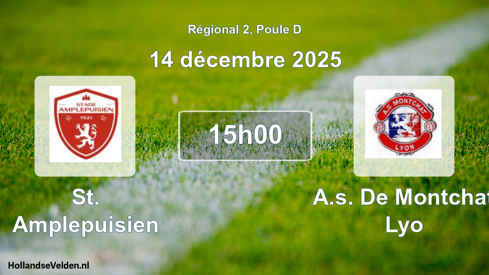 Geplande wedstrijd: St. Amplepuisien - A.s. De Montchat Lyo (14 décembre 2025)