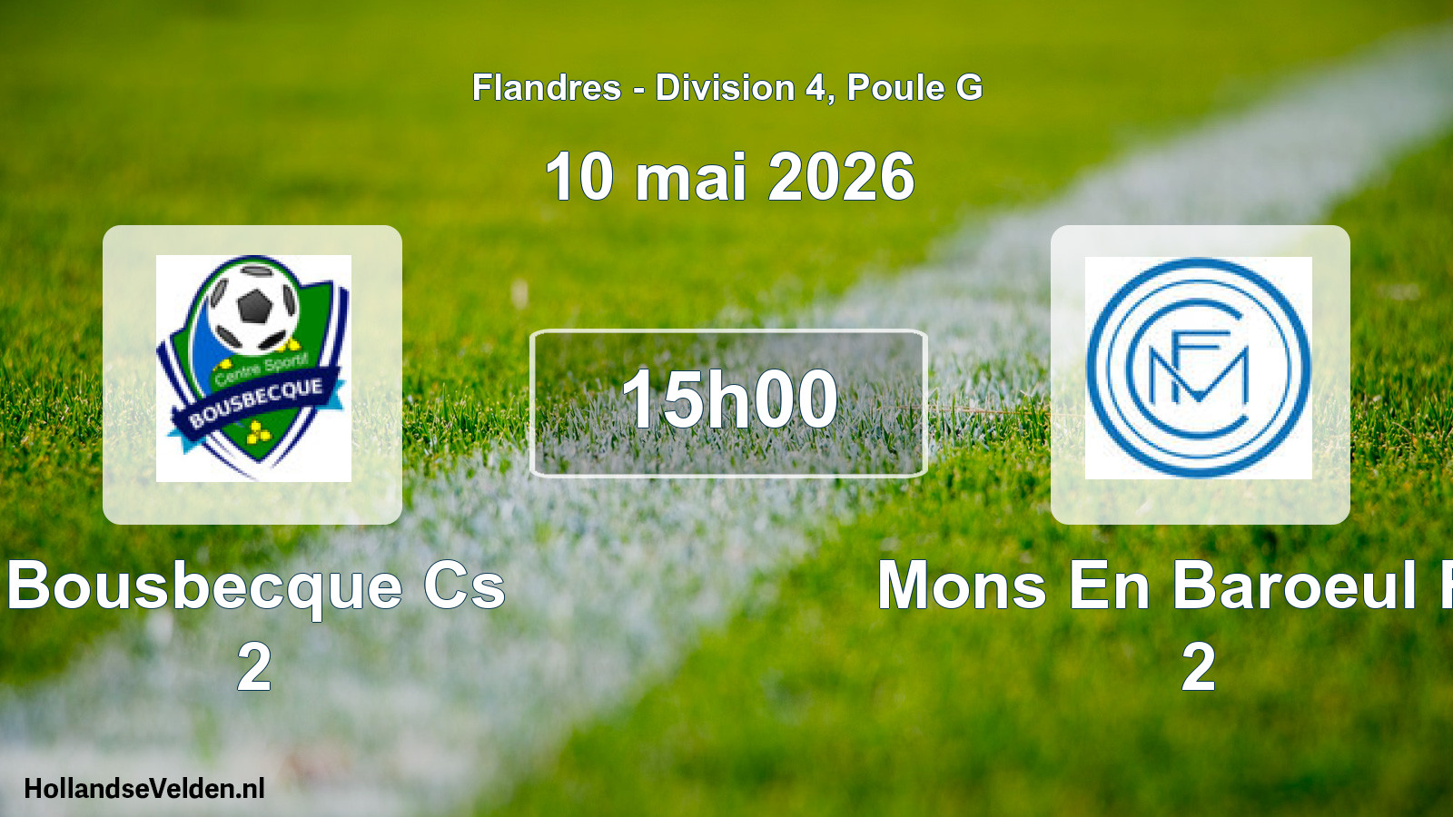 Geplande wedstrijd: Bousbecque Cs 2 - Mons En Baroeul FC 2 (10 mei 2026)
