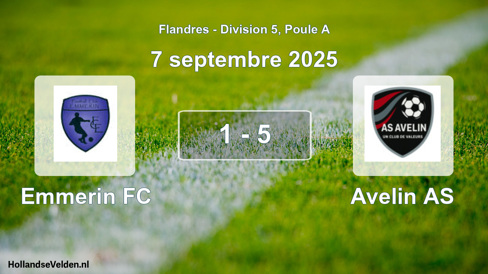 Total number of matches played: Emmerin FC - Avelin AS 1 - 5 (7 September 2025)