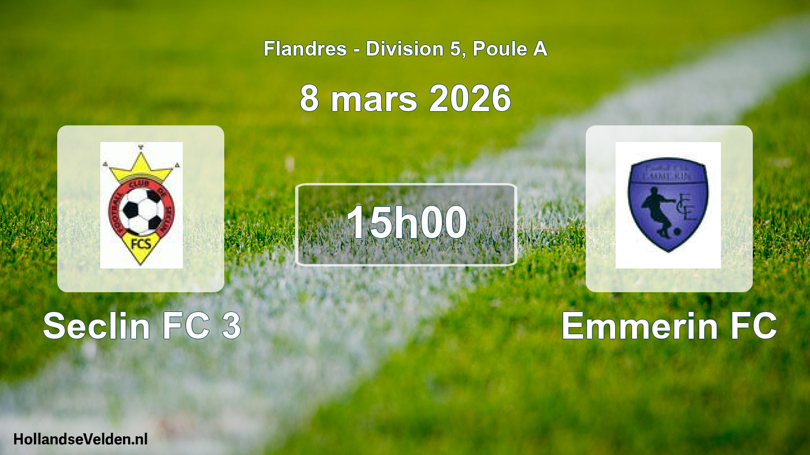 Scheduled Match: Seclin FC 3 - Emmerin FC (8 March 2026)