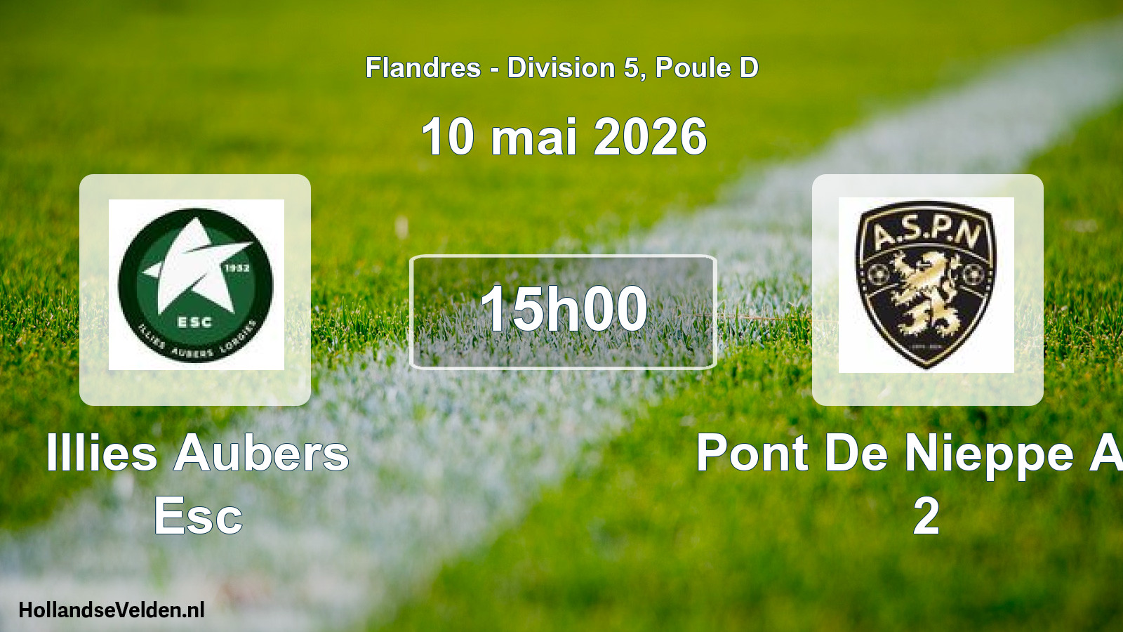 Match programmé: Illies Aubers Esc - Pont De Nieppe AS 2 (10 mai 2026)