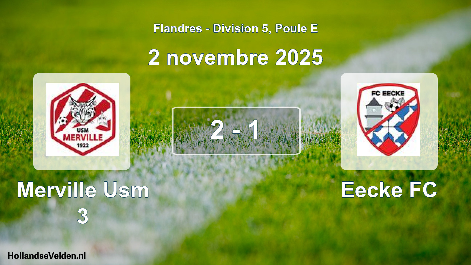 Match joué: Merville Usm 3 - Eecke FC 2 - 1 (2 novembre 2025)