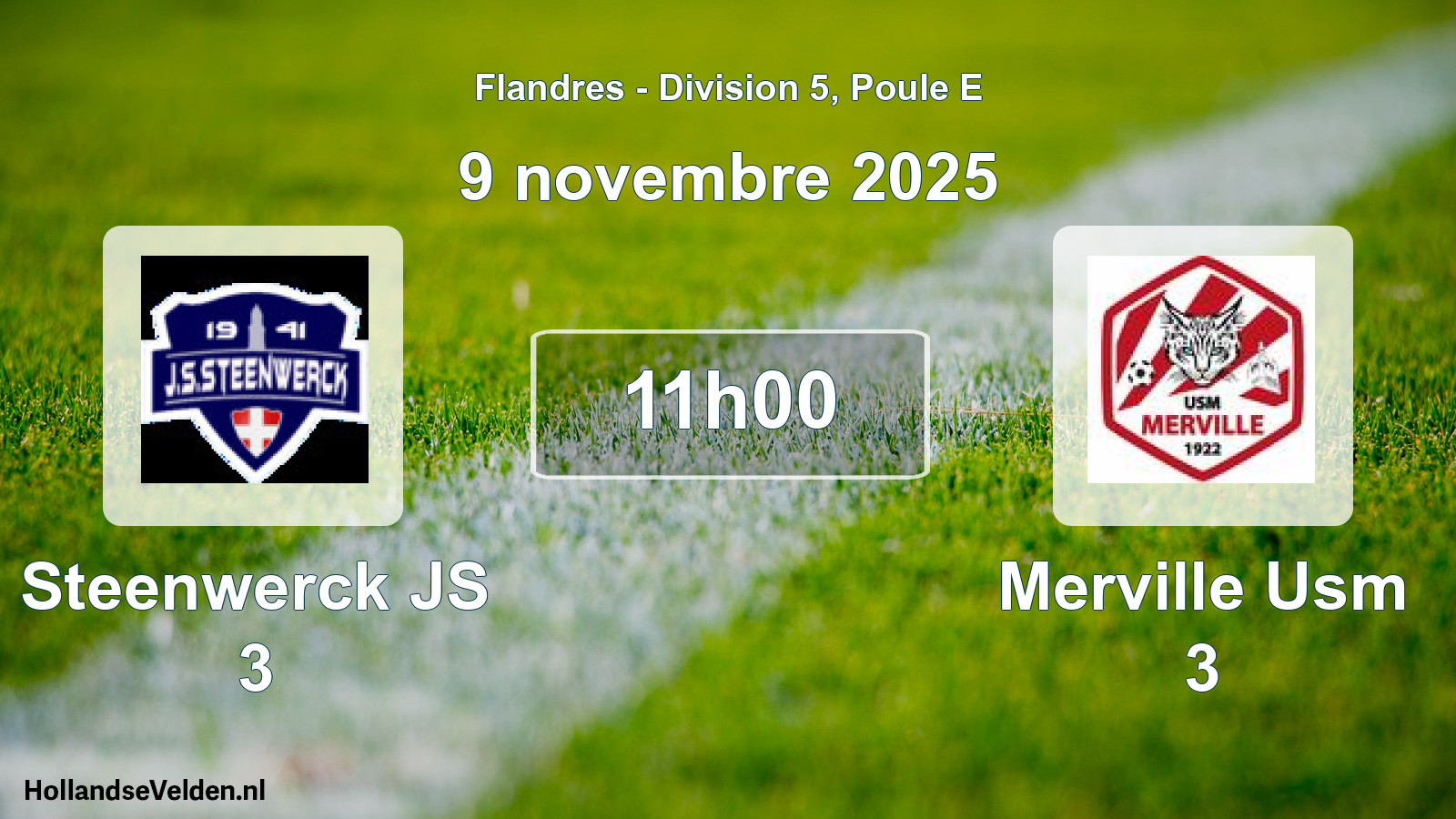 Match programmé: Steenwerck JS 3 - Merville Usm 3 (9 novembre 2025)