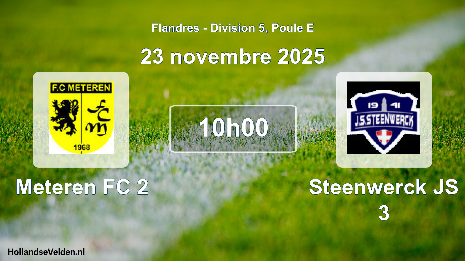 Geplande wedstrijd: Meteren FC 2 - Steenwerck JS 3 (23 november 2025)