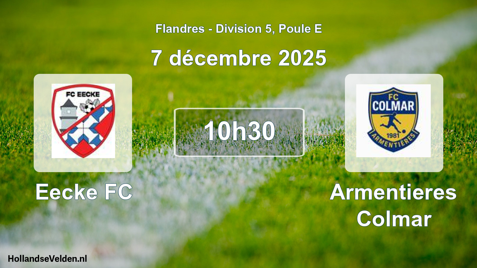 Geplande wedstrijd: Eecke FC - Armentieres Colmar (7 december 2025)