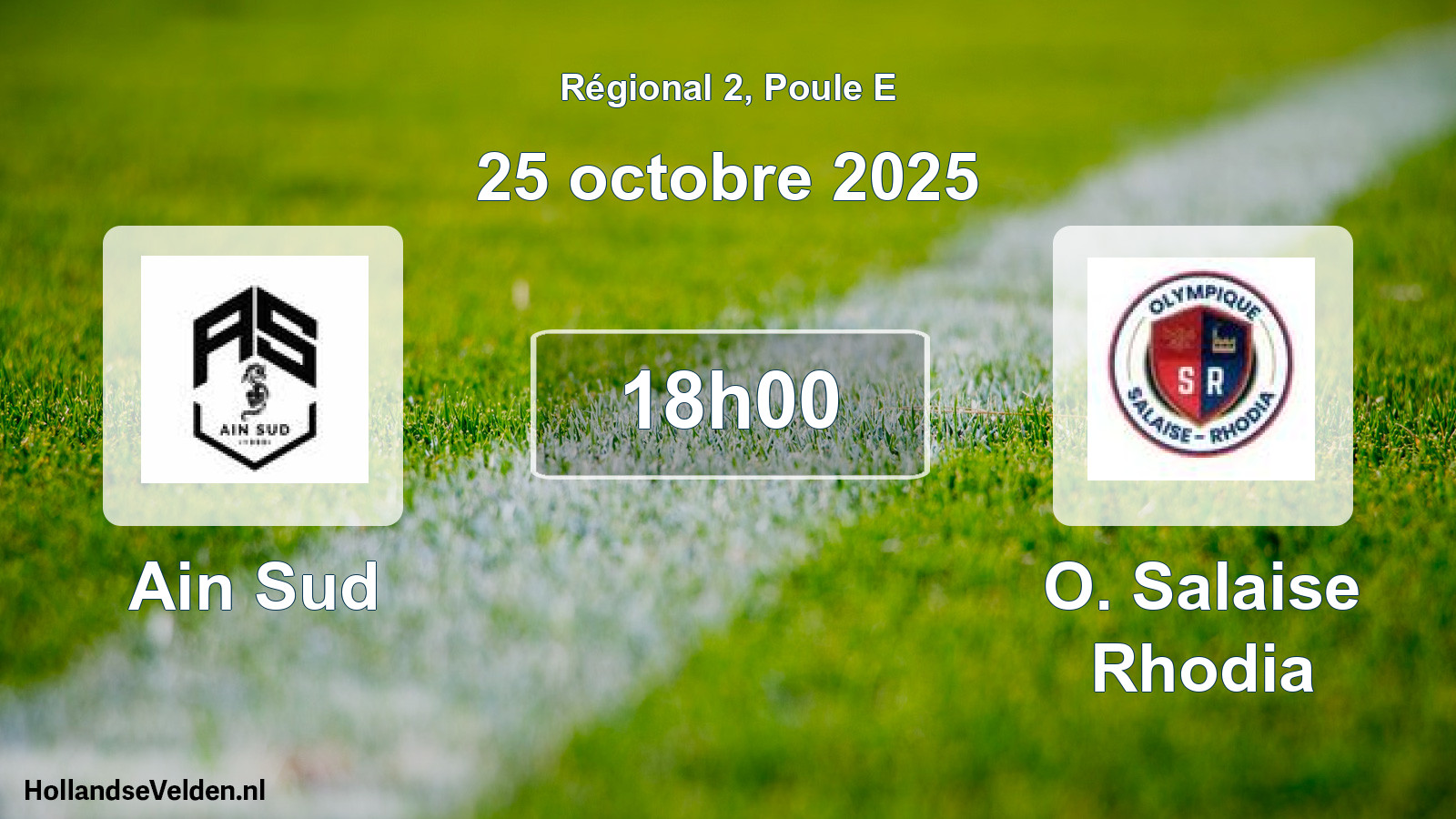 Geplande wedstrijd: Ain Sud - O. Salaise Rhodia (25 oktober 2025)