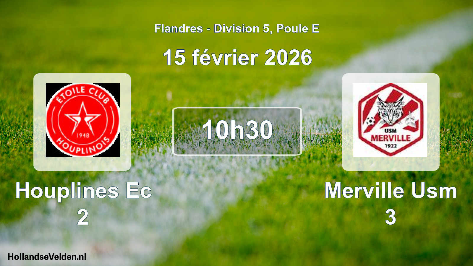Match programmé: Houplines Ec 2 - Merville Usm 3 (15 février 2026)