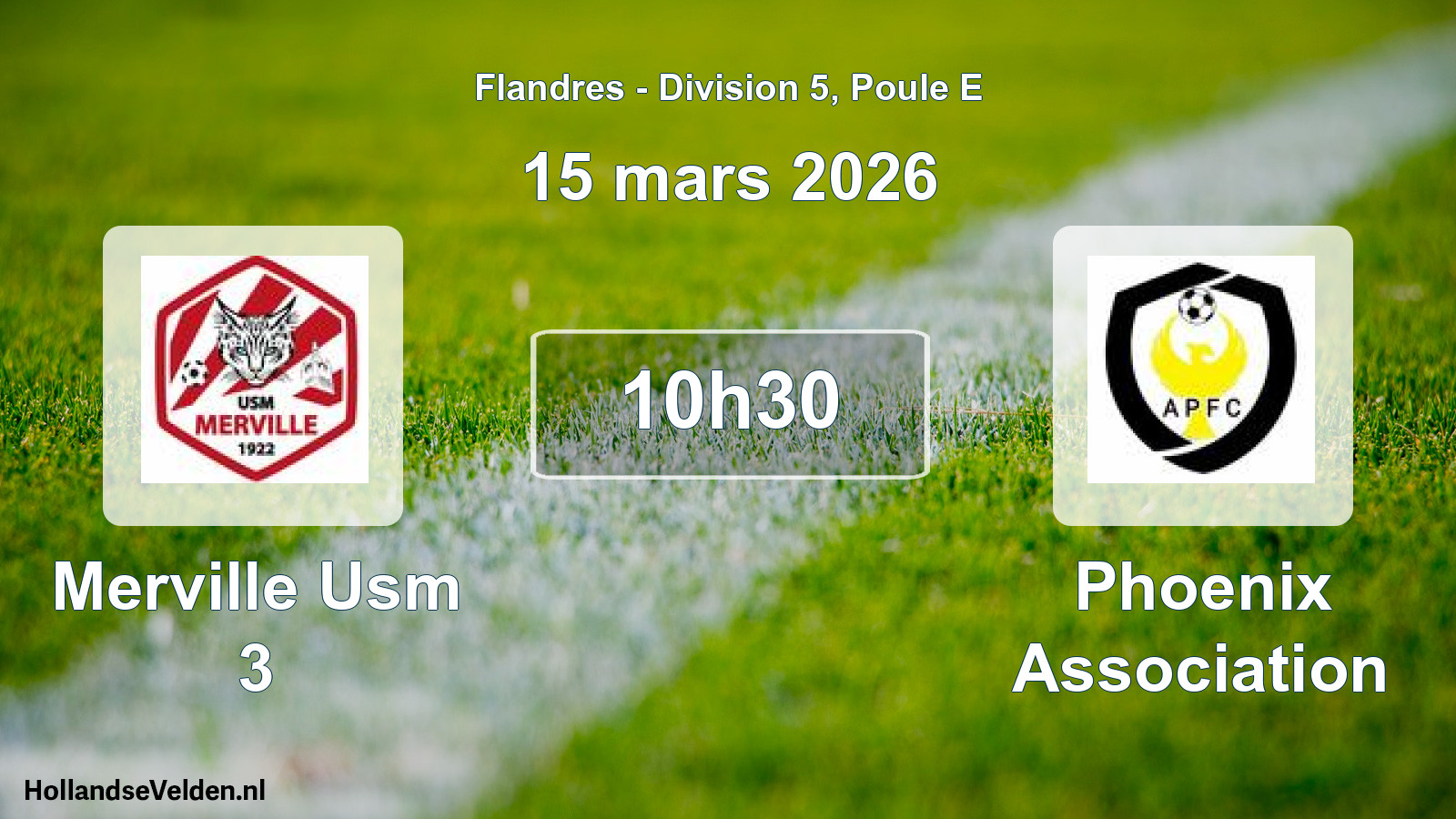 Scheduled Match: Merville Usm 3 - Phoenix Association (15 March 2026)