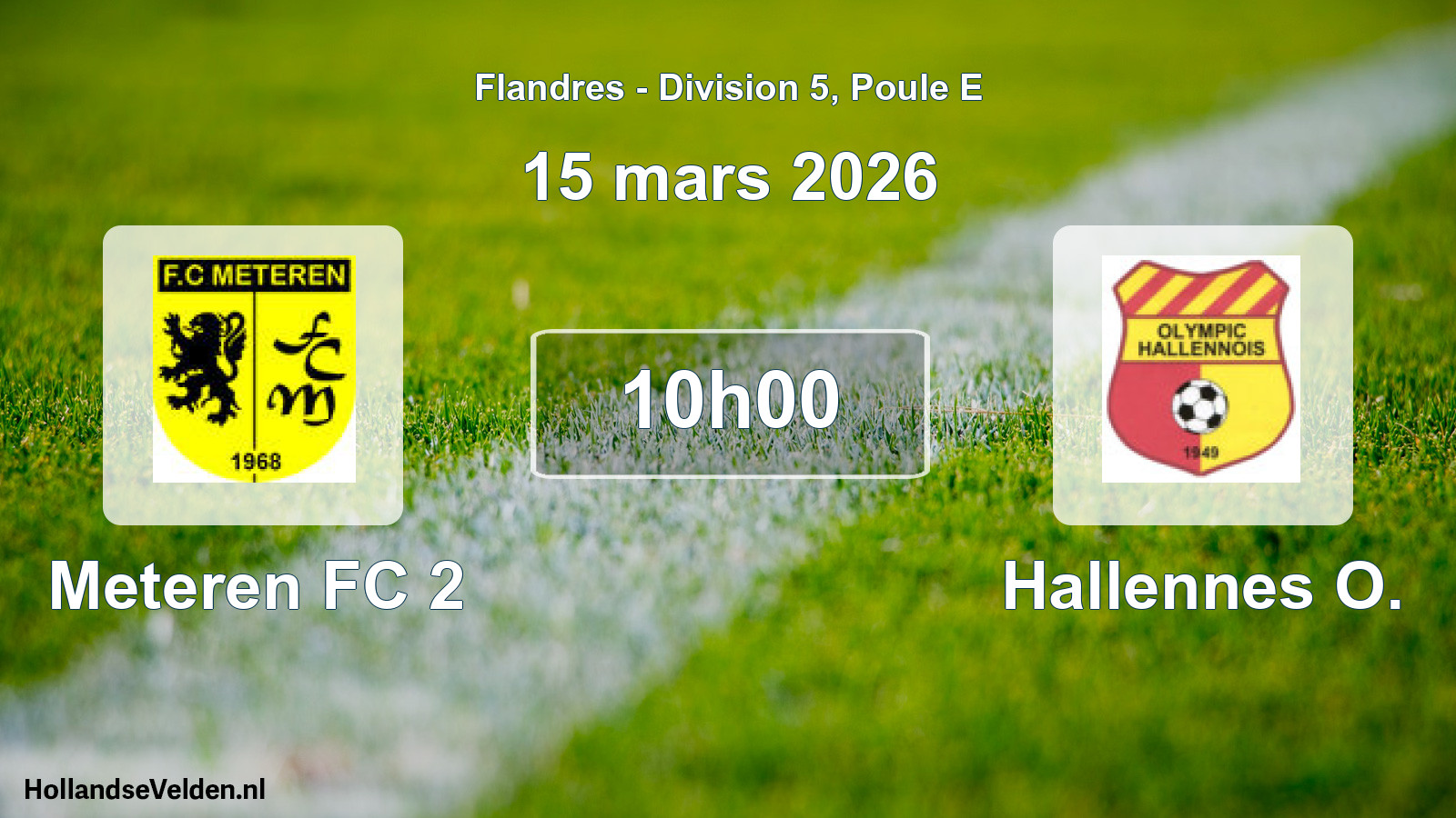 Geplande wedstrijd: Meteren FC 2 - Hallennes O. (15 maart 2026)