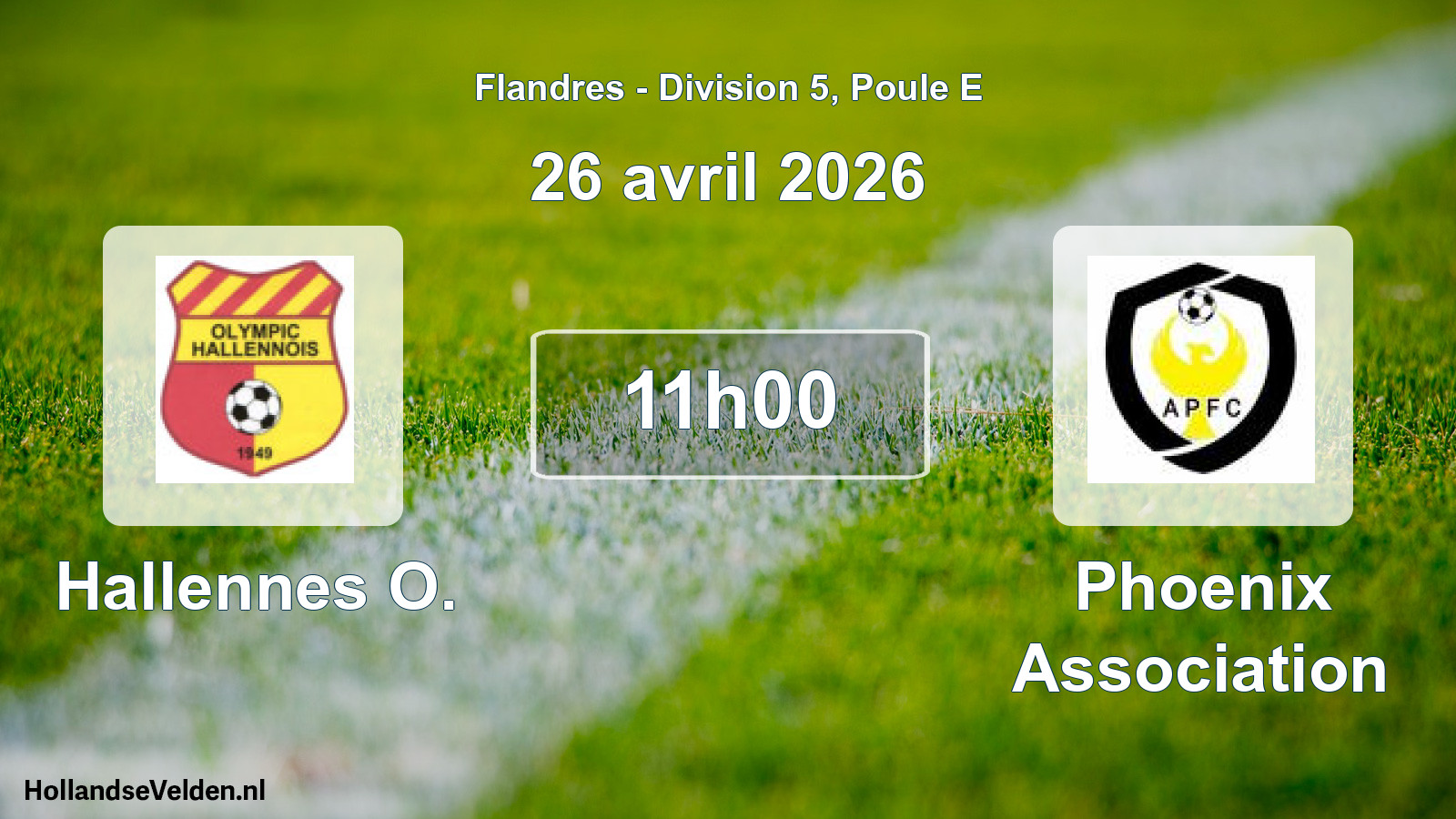 Geplande wedstrijd: Hallennes O. - Phoenix Association (26 april 2026)