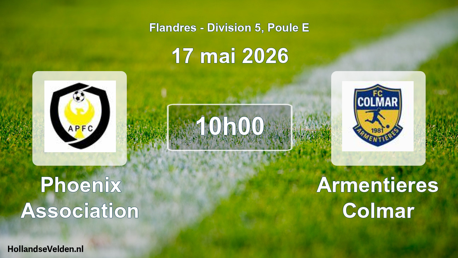 Match programmé: Phoenix Association - Armentieres Colmar (17 mai 2026)