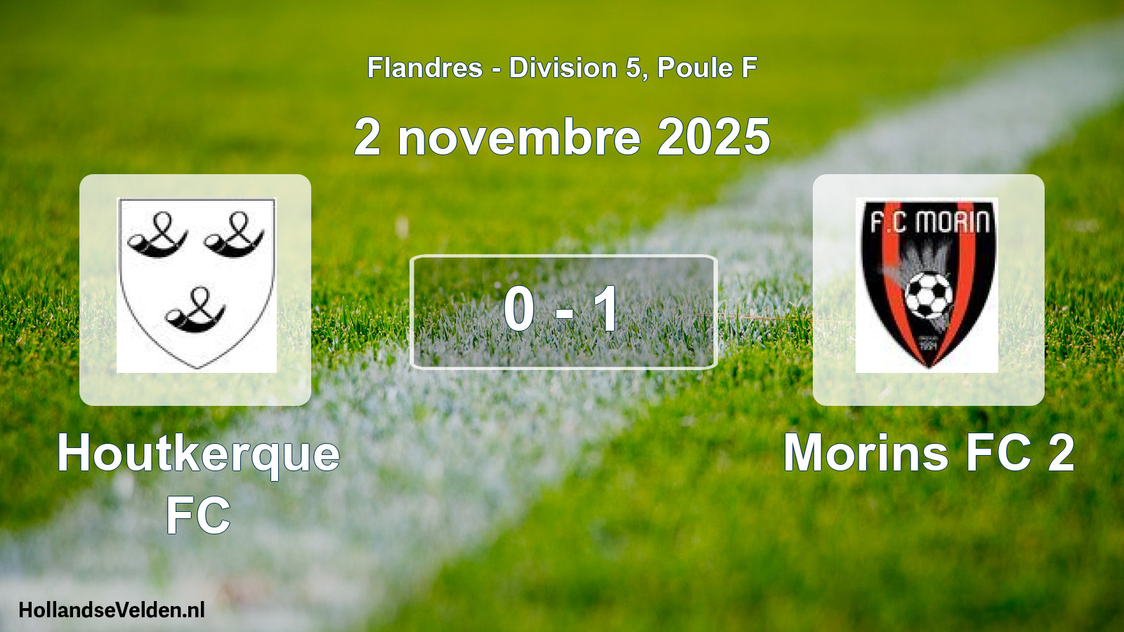 Gespeelde wedstrijd: Houtkerque FC - Morins FC 2 0 - 1 (2 november 2025)