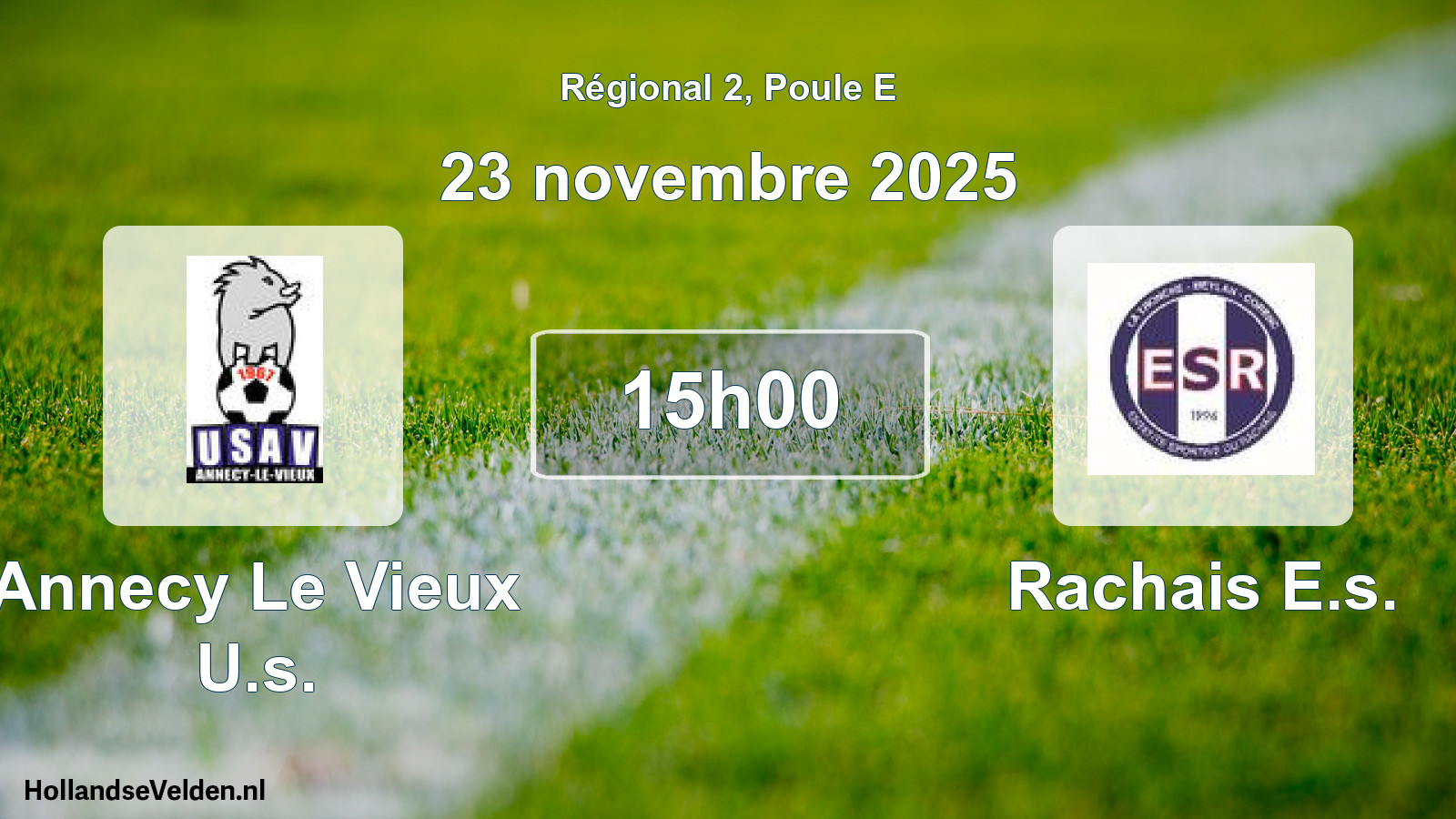 Geplande wedstrijd: Annecy Le Vieux U.s. - Rachais E.s. (23 novembre 2025)