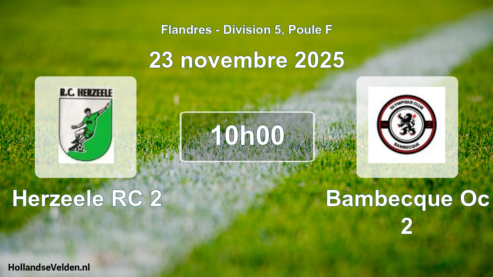 Geplande wedstrijd: Herzeele RC 2 - Bambecque Oc 2 (23 november 2025)