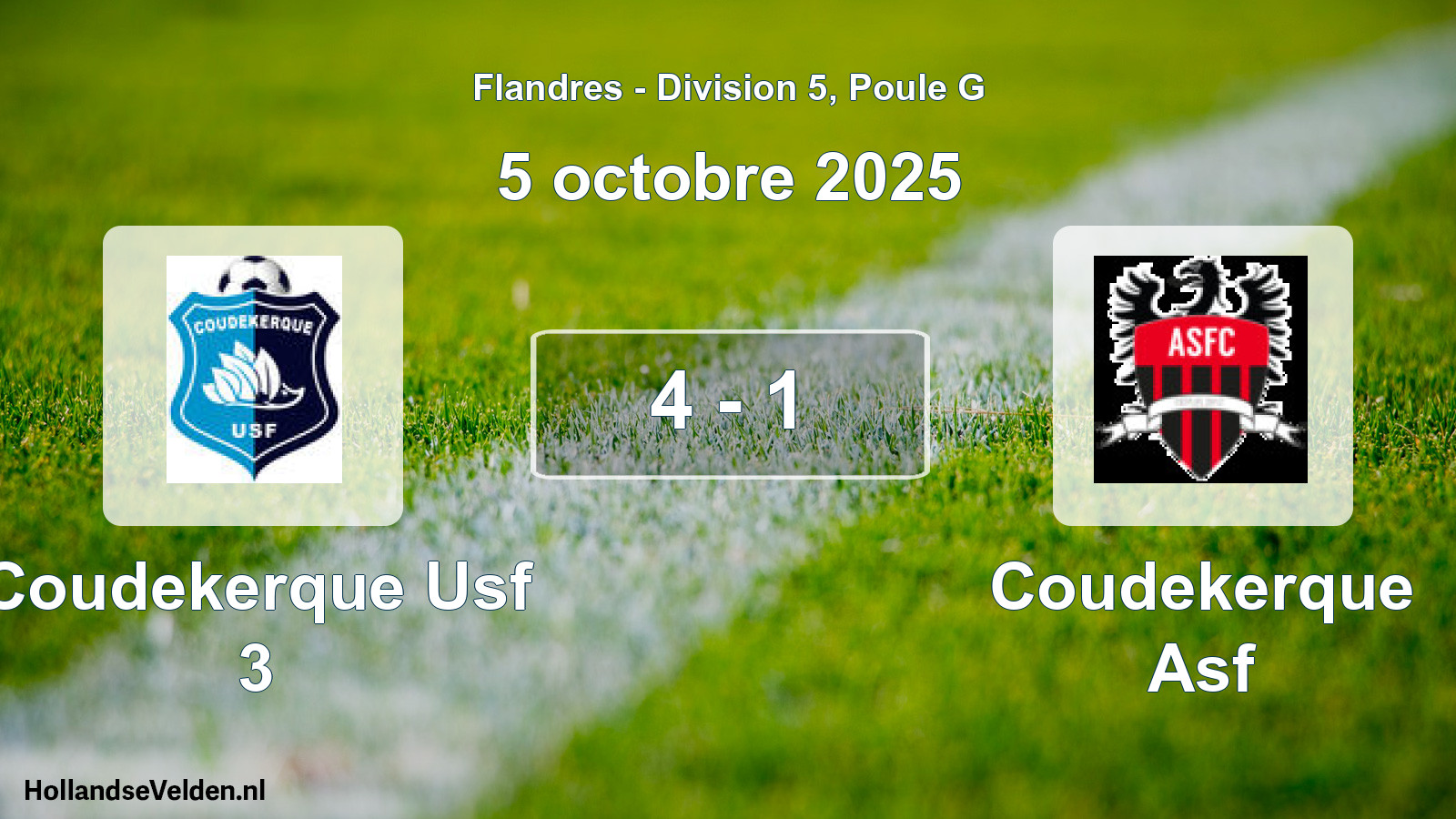 Match joué: Coudekerque Usf 3 - Coudekerque Asf 4 - 1 (5 octobre 2025)