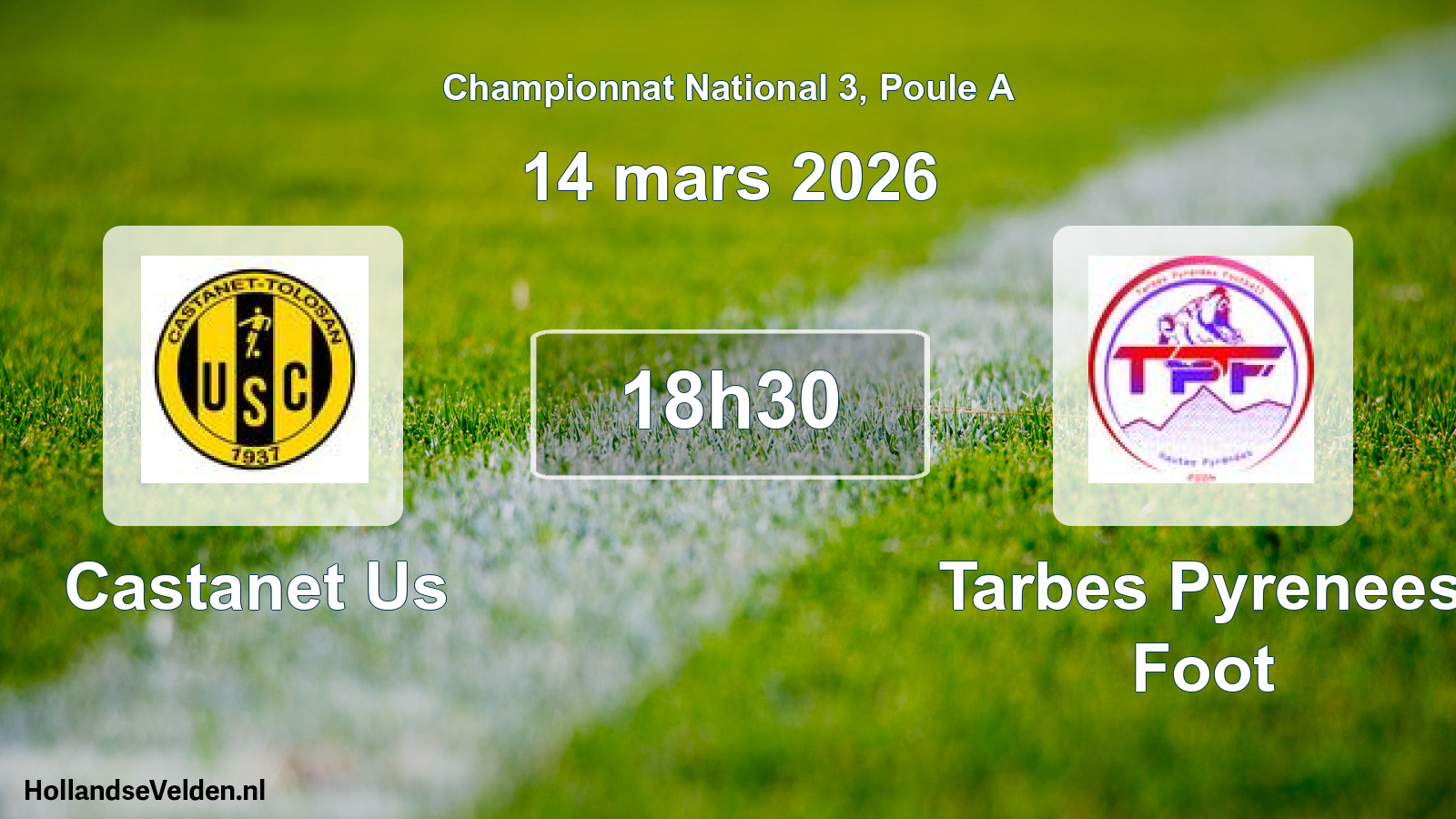 Scheduled Match: Castanet Us - Tarbes Pyrenees Foot (14 March 2026)