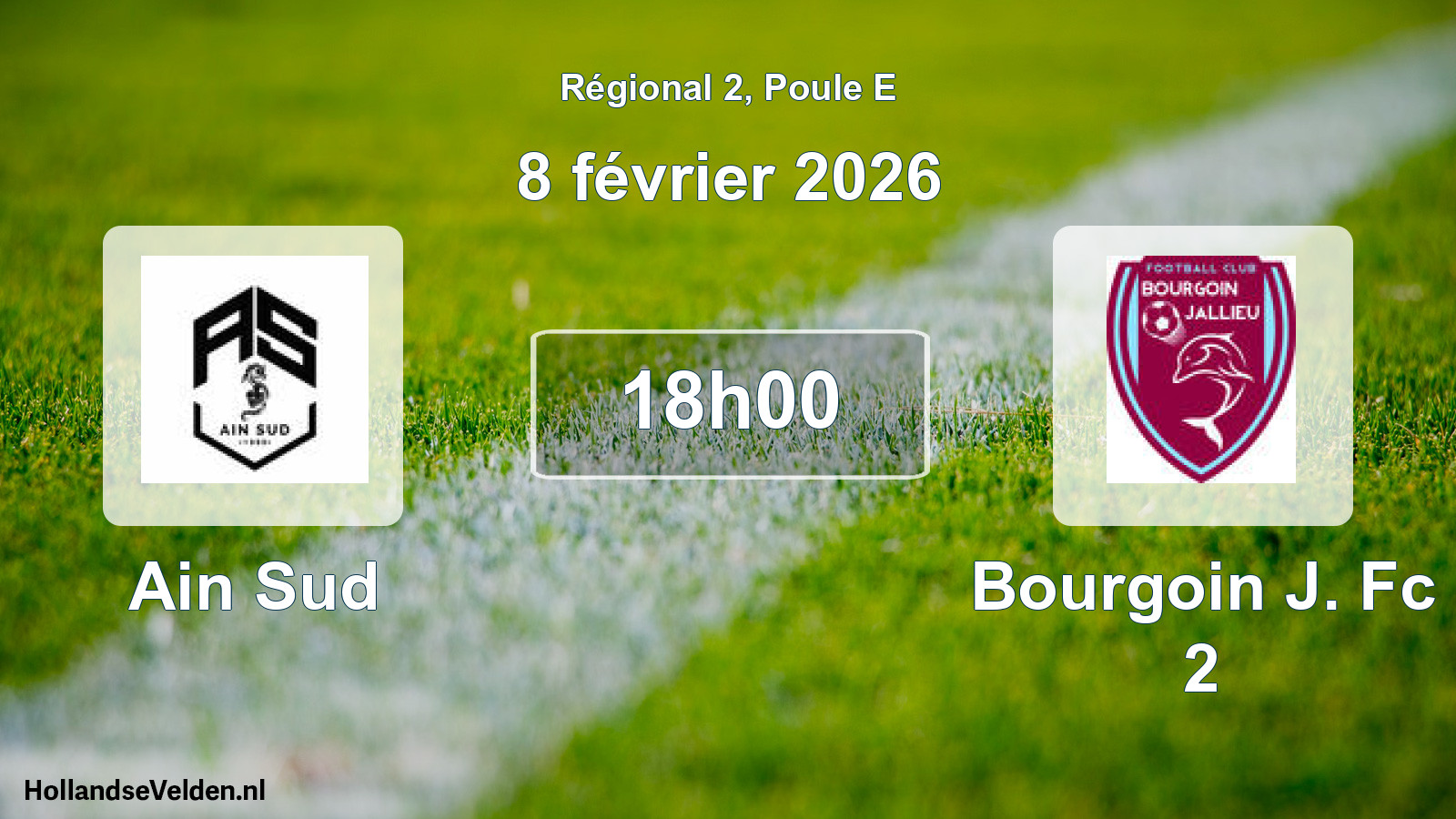 Geplande wedstrijd: Ain Sud - Bourgoin J. Fc 2 (8 februari 2026)