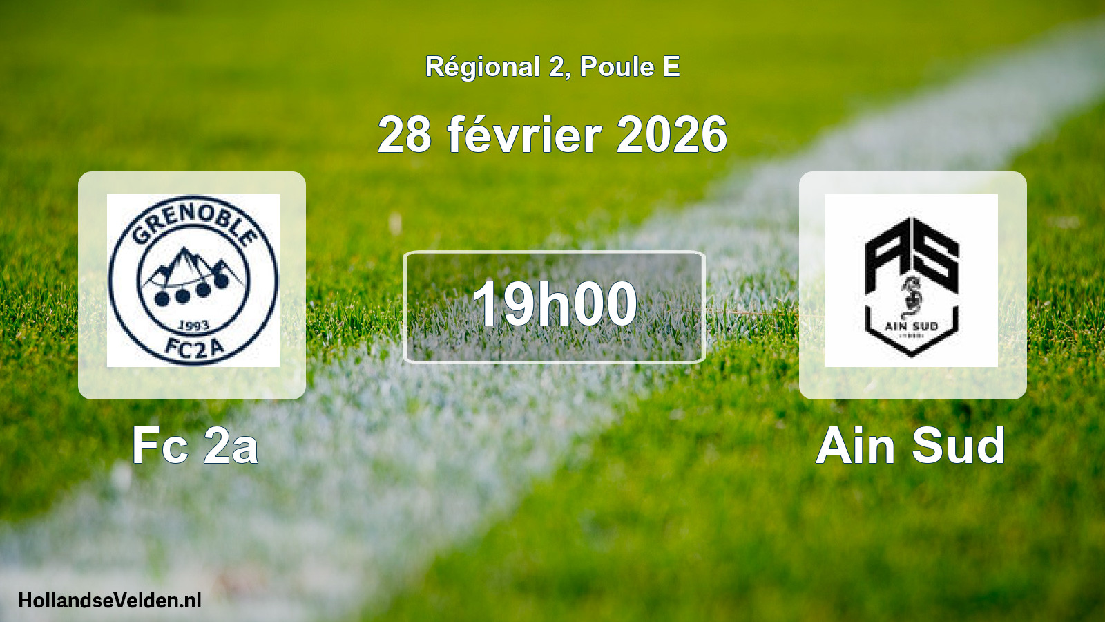 Scheduled Match: Fc 2a - Ain Sud (28 February 2026)